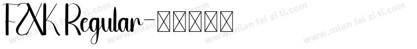 FZXK Regular字体转换